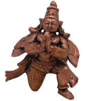 Copper Garuda Dev Idol,Tamra Garuda Murti, Vishnu Vahana Pakshiraja Statue, Handcrafted Thamra Garuda Bhagwan Devta Moorti for Puja, Home Temple & Gift, Brown, 2 Inch, 1 Piece - Image 2