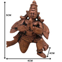 Copper Garuda Dev Idol,Tamra Garuda Murti, Vishnu Vahana Pakshiraja Statue, Handcrafted Thamra Garuda Bhagwan Devta Moorti for Puja, Home Temple & Gift, Brown, 2 Inch, 1 Piece - Image 6