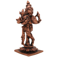 Copper Krishna Idol, Handcrafted Tamra Gopala Murti,Thamira Govinda Statue, Balakrishna Moorti for Puja, Home Decor & Spiritual Gift, Brown, 4 Inch, 1 Piece - Image 3