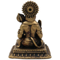 Brass Hanuman Idol, Pital Bajrangbali Murti, Handcrafted Anjaneya Vigraha, Sankat Mochan Maruti Statue for Puja, Home Temple & Gifts, Ram Bhakt Hanuman Moorti, Gold, 1.5 Inch, 1 Piece - Image 5