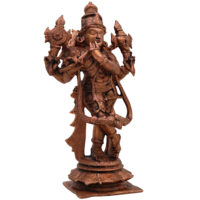 Copper Krishna Idol, Bal Gopal Statue, Gopal Murti, Radha Krishna Figurine for Pooja & Home Decor, Brown, 5.5 Inch, 1 Piece - Image 3