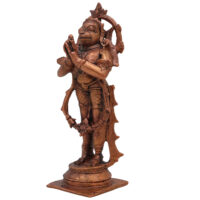Copper Hanuman Idol, Bajrangbali Murti, Maruti Vigraham, Pooja Sculpture, Home Decor Showpiece, Brown, 5.5 Inch, 1 Piece - Image 4