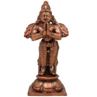 Copper Garuda Dev Idol, Tamra Garuda Murti, Vishnu Vahana Statue, Pakshiraj Garuda Devata Moorti for Pooja, Temple & Home Decor, Brown, 4.5 Inch, 1 Piece - Image 2