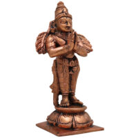 Copper Garuda Dev Idol, Tamra Garuda Murti, Vishnu Vahana Statue, Pakshiraj Garuda Devata Moorti for Pooja, Temple & Home Decor, Brown, 4.5 Inch, 1 Piece - Image 3
