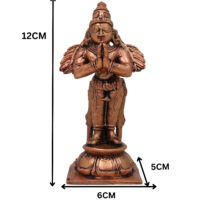 Copper Garuda Dev Idol, Tamra Garuda Murti, Vishnu Vahana Statue, Pakshiraj Garuda Devata Moorti for Pooja, Temple & Home Decor, Brown, 4.5 Inch, 1 Piece - Image 6