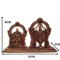 Copper Balaji Padmavati Idol, Tamra Vigraham, Handcrafted Moorti for Pooja & Home Decor, Brown, 3 Inch, 1 Piece - Image 6