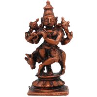 Copper Krishna Idol, Bal Krishna, Gopal, Govinda Statue for Pooja, Home Decor & Gifts, Brown, 1.5 Inch, 1 Piece - Image 2