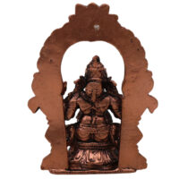 Copper Ganesha Prabhavali Idol, Handcrafted Tamra Ganapati Vinayaka Vighneshwar Murti for Pooja Room Decor & Spiritual Home Showpiece, Brown, 4 Inch, 1 Piece - Image 5