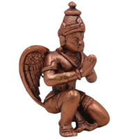Copper Garuda Dev Idol, Tamra Vainateya Suparna Pakshiraja Murti, Vishnu Vahana Garuda Statue for Pooja Decor Temple Collection, Brown, 3.5 Inch, 1 Piece - Image 3