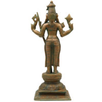 Bronze Raja Rajeshwari Idol Tripura Sundari Lalita Parameshwari Shodashi Sri Vidya Rajarajeshwari Devi Murti | Handcrafted Chola Art Shakti Sculpture for Home Temple Decor, Brown, 12.5 Inch, 1 Piece - Image 5