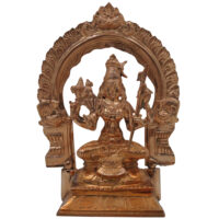 Bronze Raja Rajeshwari Idol | Sri Rajarajeshwari Tripura Sundari Lalita Parameshwari Shodashi Devi Murti | Traditional South Indian Handmade Temple Sculpture, Gold, 8.5 Inch, 1 Piece - Image 2