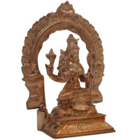 Bronze Raja Rajeshwari Idol | Sri Rajarajeshwari Tripura Sundari Lalita Parameshwari Shodashi Devi Murti | Traditional South Indian Handmade Temple Sculpture, Gold, 8.5 Inch, 1 Piece - Image 3