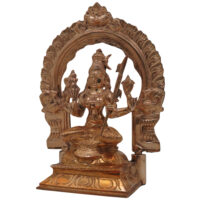 Bronze Raja Rajeshwari Idol | Sri Rajarajeshwari Tripura Sundari Lalita Parameshwari Shodashi Devi Murti | Traditional South Indian Handmade Temple Sculpture, Gold, 8.5 Inch, 1 Piece - Image 4