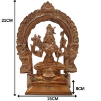 Bronze Raja Rajeshwari Idol | Sri Rajarajeshwari Tripura Sundari Lalita Parameshwari Shodashi Devi Murti | Traditional South Indian Handmade Temple Sculpture, Gold, 8.5 Inch, 1 Piece - Image 6