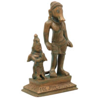 Bronze Varaha Swamy with Garuda Idol | Adi Varaha Perumal Panchaloha Chola Art Vishnu Avatar Sculpture, Brown, 4.5 Inch, 1 Piece - Image 3