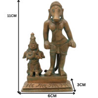 Bronze Varaha Swamy with Garuda Idol | Adi Varaha Perumal Panchaloha Chola Art Vishnu Avatar Sculpture, Brown, 4.5 Inch, 1 Piece - Image 6