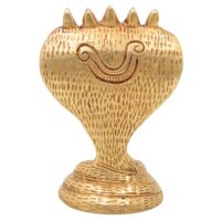 Brass Sheshnag Murti Adi Shesha Ananta Nag Vigraha Peetal Sarparaja Idol for Puja Mandir Decor, Gold, 4 Inch, 1 Piece - Image 5